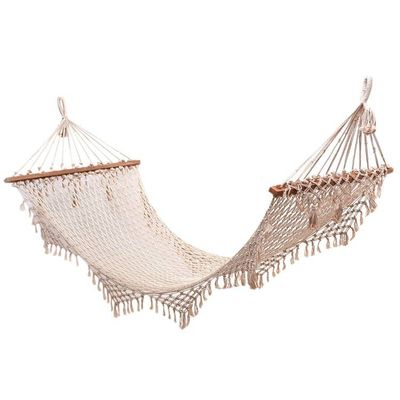 Alternate image for Hand-Knotted Cotton Rope Hammock from Bali Single Bali Relaxation