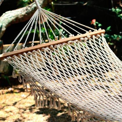 Alternate image for Hand-Knotted Cotton Rope Hammock from Bali Single Bali Relaxation