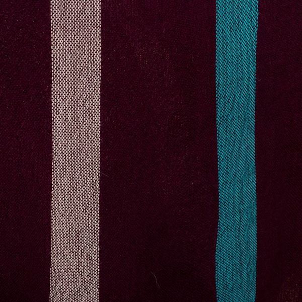Alternate image for Striped Purple Ruana Woven from 100 Baby Alpaca with Fringe Iris Grape