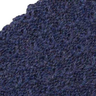 Alternate image for Wave Pattern 100 Baby Alpaca Headband in Blue from Peru Passionate Waves in Blue