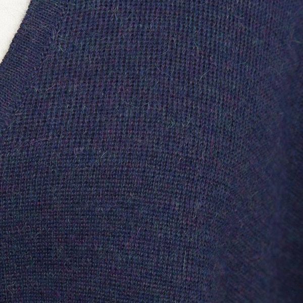 Alternate image for Knit Alpaca Blend Ruana in Indigo from Peru Elegant Fashion in Indigo