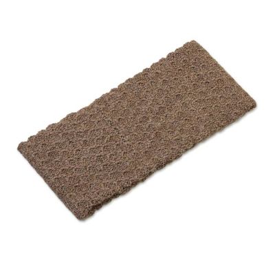Alternate image for Chestnut 100 Baby Alpaca Honeycomb Pattern Knit Headband Wavelength in Chestnut