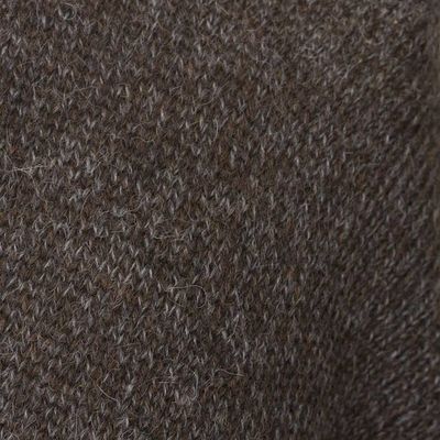 Alternate image for Artisan Crafted Alpaca  Blend Wrap Ruana Brown Tweed