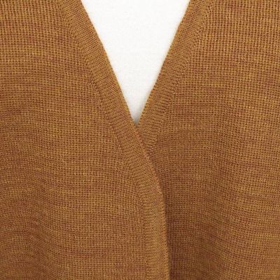 Alternate image for Knit Alpaca Blend Ruana in Sunrise from Peru Elegant Fashion in Sunrise