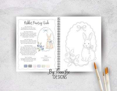 Alternate image for Blueberry Pickin: A Watercolor Painting Workbook, 12 Ready to Paint Watercolor Illustrations, 9781968591403