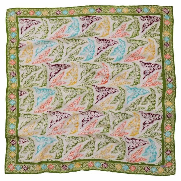 Alternate image for Large 39 Hand Dyed Batik Bandana, 100% Soft Cotton, Tropical Trapestry