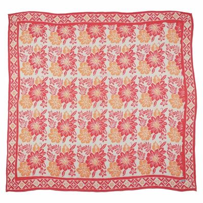Primary image for Large 39 Hand Dyed Batik Bandana, 100% Soft Cotton, Pink Bloom