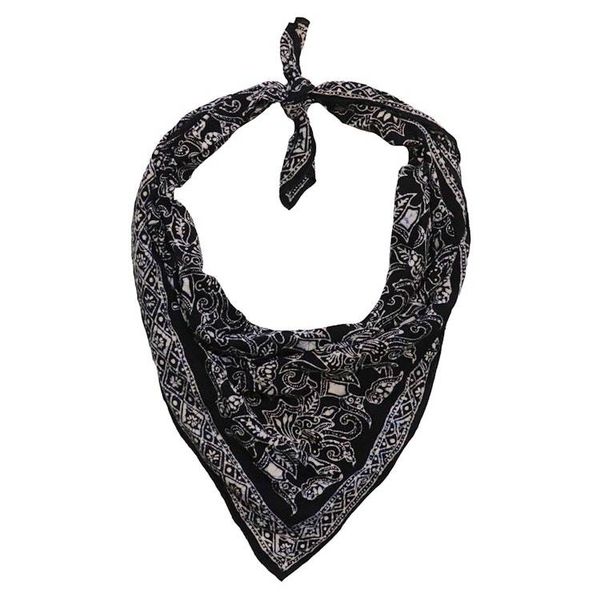 Alternate image for Large 39 Hand Dyed Batik Bandana, 100% Soft Cotton, Black Dark Blue, Wings