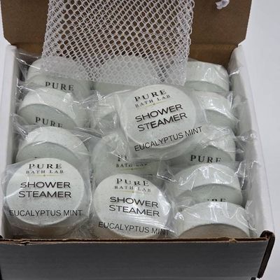 Alternate image for Shower Steamers Eucalyptus Mint Essential Oils, 15 Count, (Larger Than Leading Brand), with Mesh Bag (15 Count) Pack of 1