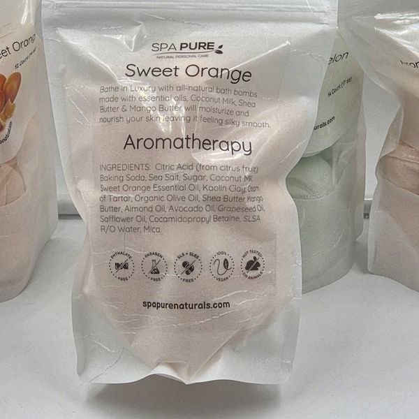 Alternate image for Spa Pure Aromatherapy Bath Bombs with Coconut Milk, Shea Butter, Sweet Orange (12 Count)