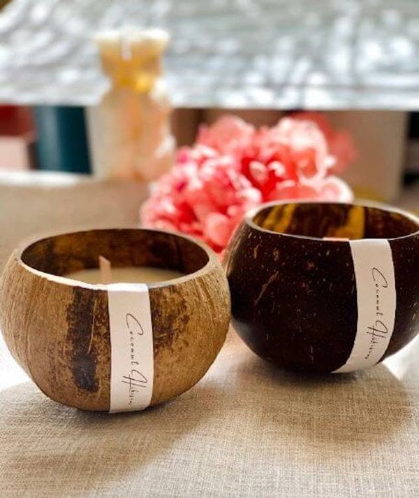 Alternate image for Handcrafted Coconut Shell Soy Candle