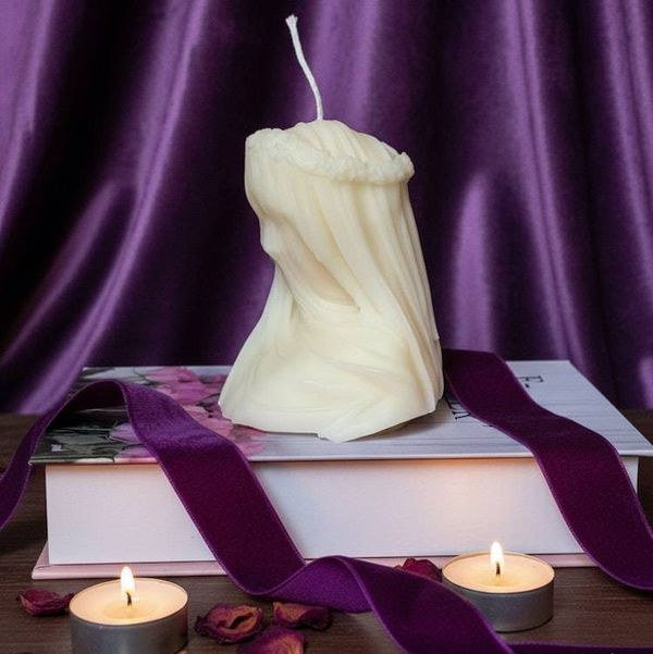 Alternate image for Large Veiled Lady Sculpture Candle