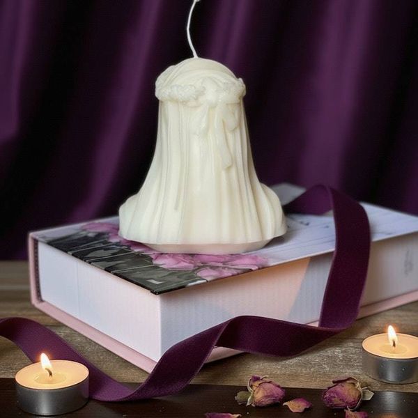 Alternate image for Large Veiled Lady Sculpture Candle