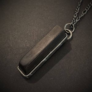 Image for Reclaimed Ebony Piano Key Necklace, Handmade Antique Half Key Music Pendant