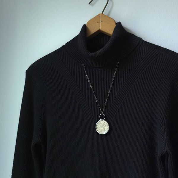 Alternate image for SOLD - 1958 Mexican Peso Necklace, Handmade Coin Pendant, Vintage Mexico Currency Jewelry