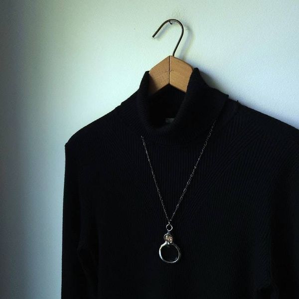 Alternate image for Magnifying Glass Necklace, Handmade Artisan Magnifier Pendant, Multicolored Iridescent Glass Accent