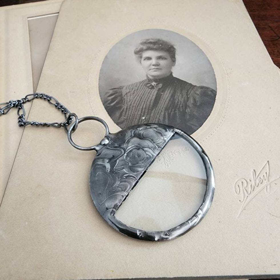 Magnifying Glass Necklace, Unisex Magnifier Pendant, Useful Handmade Jewelry, Retirement Gift