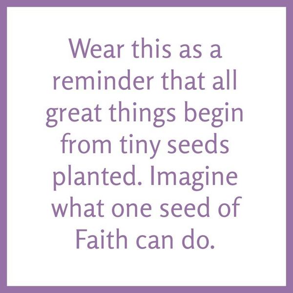 Alternate image for Mustard Seed Necklace, Quality Glass Pendant, Handmade Christian Jewelry, Faith of a Mustard Seed Pendant