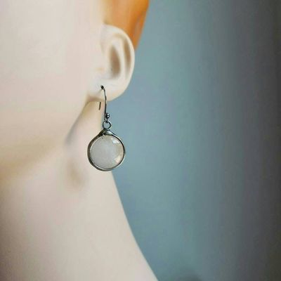 Alternate image for Glow-in-the-Dark Glass Earrings with 21g Sterling Silver Ear Wires