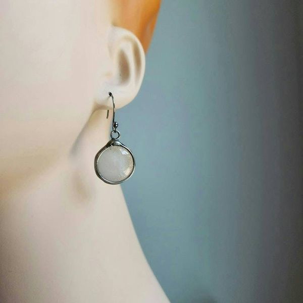 Alternate image for Glow-in-the-Dark Glass Earrings with 21g Sterling Silver Ear Wires