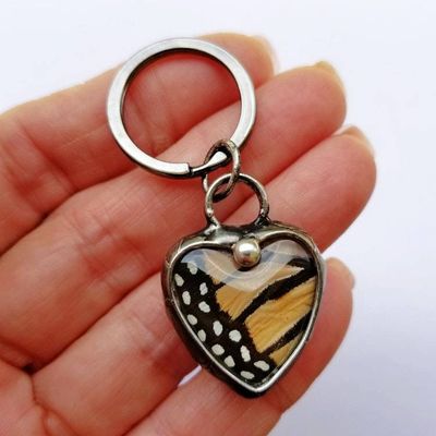 Alternate image for Butterfly Wing Necklace for Women, Heart Pendant, Real Monarch Butterfly Jewelry, Valentines Gift for Her