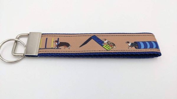 Alternate image for Dog Agility Key Fob, Canine Competition, Dog Trials, K9 Sport Gifts