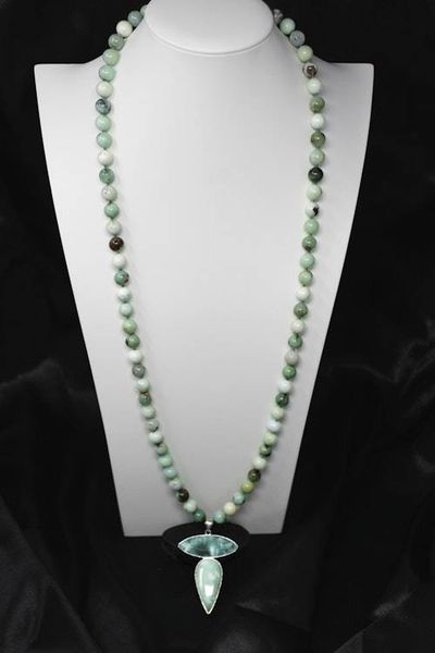 Alternate image for Australian Chrysoprase and Green Opal Statement Necklace