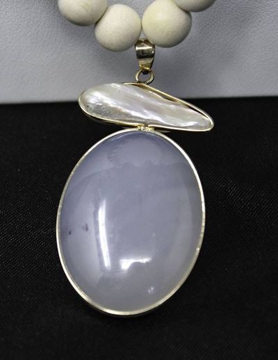 Alternate image for Coastal Wood and Pearl Statement Necklace