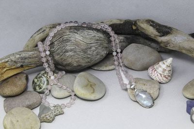 Alternate image for Madagascar Rose Quartz and Moonstone Statement Necklace