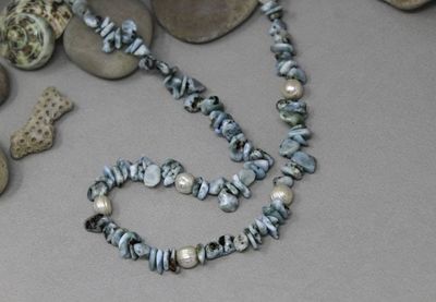 Alternate image for Larimar and Pearl Statement Necklace
