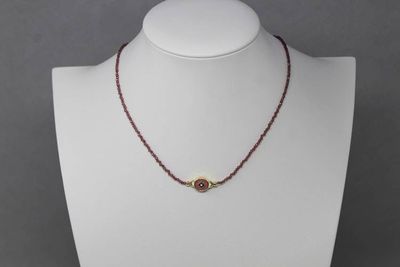 Alternate image for Pink Tourmaline Enamel Northern Star Necklace