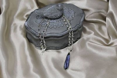 Alternate image for Tourmaline Dangle Chain and Labradorite Necklace