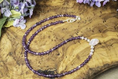Alternate image for Amethyst, Ethiopian Opal and Brazilian Lavender Quarts Necklace