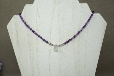 Alternate image for Amethyst, Ethiopian Opal and Brazilian Lavender Quarts Necklace