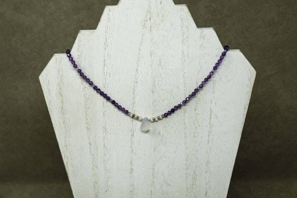 Alternate image for Amethyst, Ethiopian Opal and Brazilian Lavender Quarts Necklace