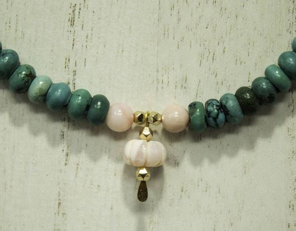 Alternate image for Hubei Turquoise and Peruvian Pink Opal Necklace