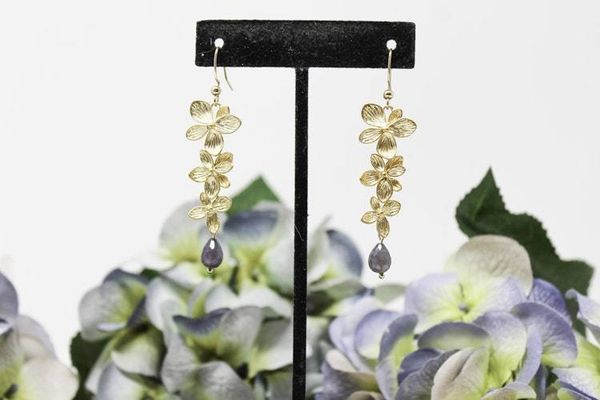 Alternate image for Iolite Hydrangea Blossom Earrings