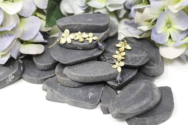Alternate image for Iolite Hydrangea Blossom Earrings