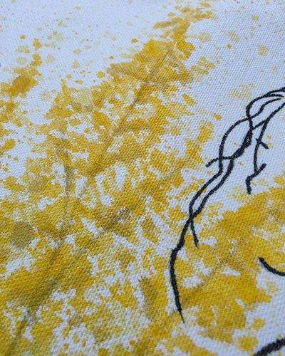Alternate image for Golden Stillness — Hand-Painted Canvas Tote