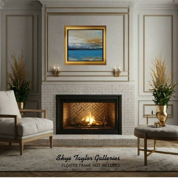 Alternate image for Dreamers on the Wind – Large Original 36 x 36 Horizontal Abstract Landscape Canvas Painting by Skye Taylor