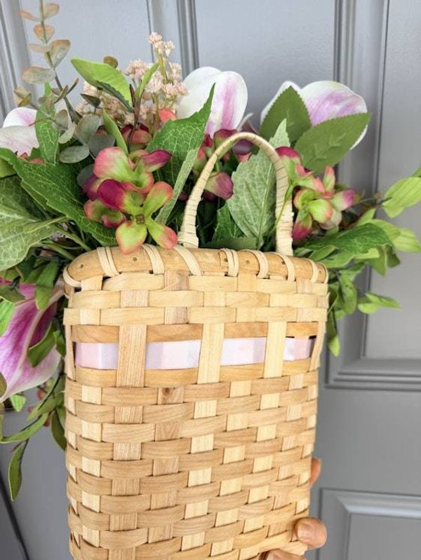 Alternate image for Pink Magnolia Door Hanging Basket Arrangement