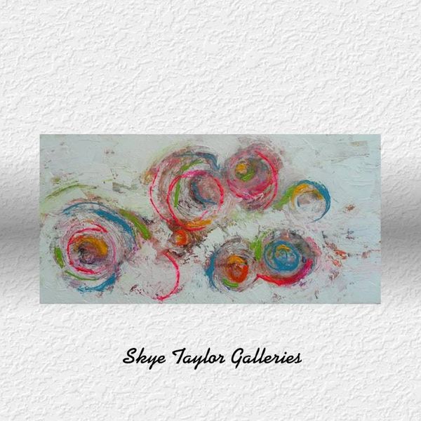 Alternate image for Splash No.2 – Extra Wide 48 x 24 Horizontal Abstract Panoramic Canvas Painting by Skye Taylor