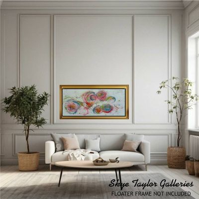 Alternate image for Splash No.2 – Extra Wide 48 x 24 Horizontal Abstract Panoramic Canvas Painting by Skye Taylor
