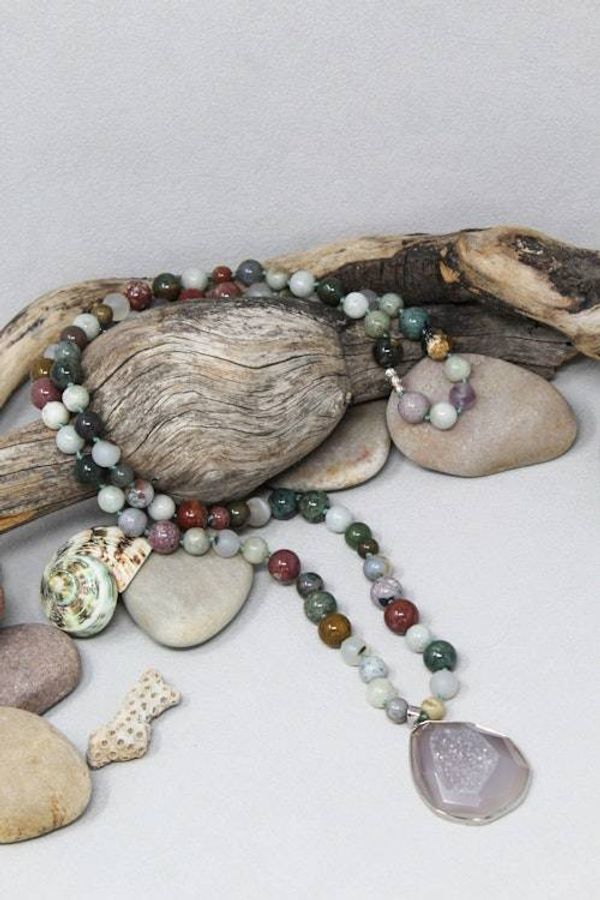 Alternate image for Ocean Jasper and Agate Statement Necklace