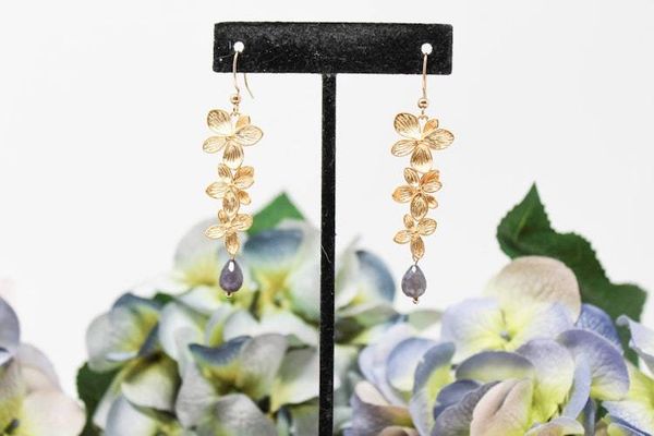 Alternate image for Iolite Hydrangea Blossom Earrings