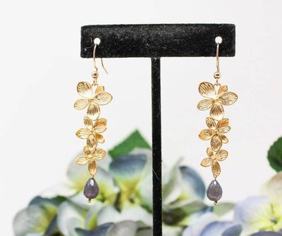 Alternate image for Iolite Hydrangea Blossom Earrings