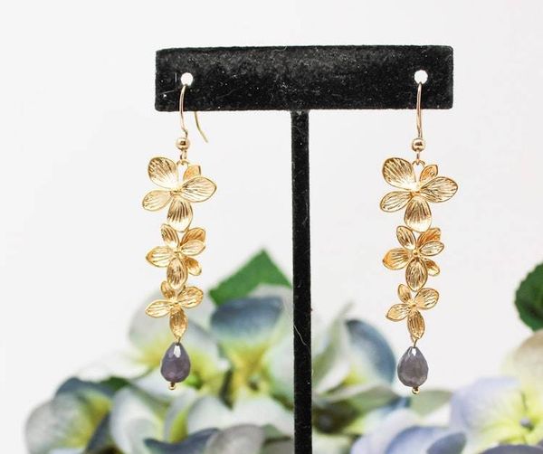Alternate image for Iolite Hydrangea Blossom Earrings