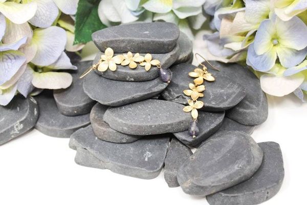 Alternate image for Iolite Hydrangea Blossom Earrings