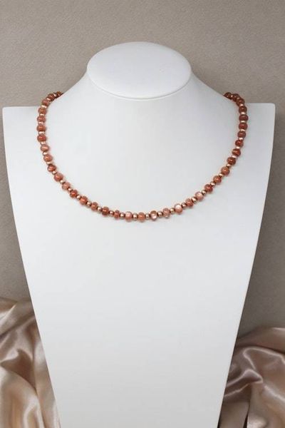 Alternate image for Peach Moonstone and Blush Freshwater Pearl Necklace