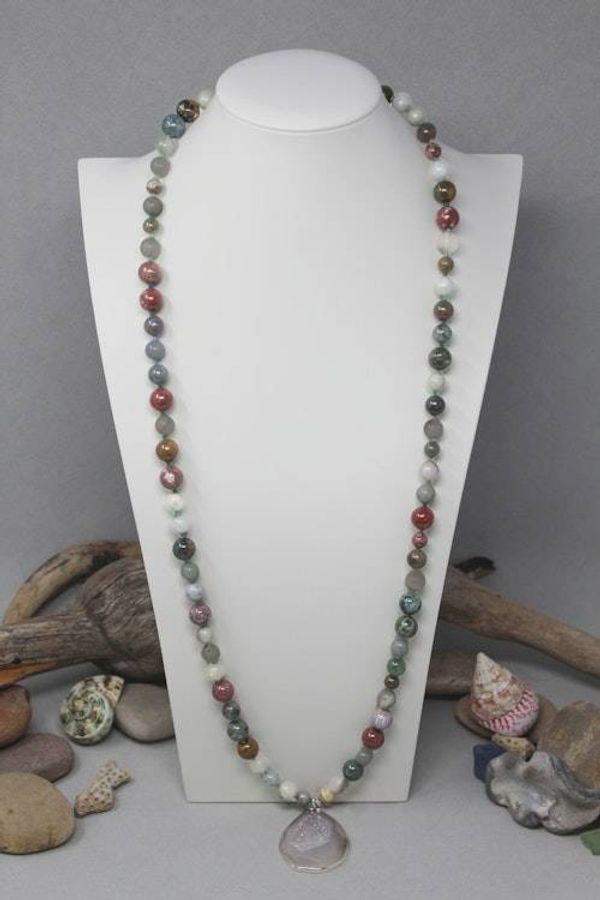 Alternate image for Ocean Jasper and Agate Statement Necklace